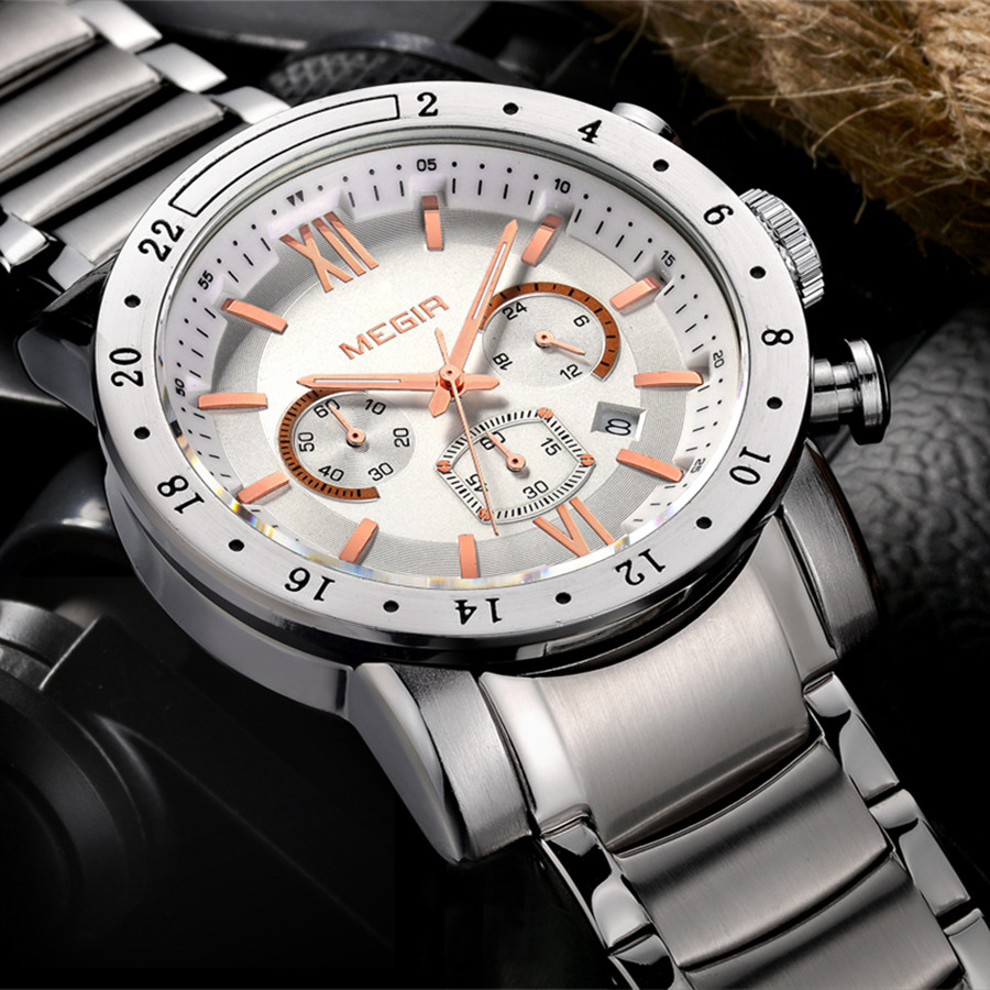 MEGIR Stainless Steel Casual W - огляд і ціна Smartwatch Digital Watches For Men