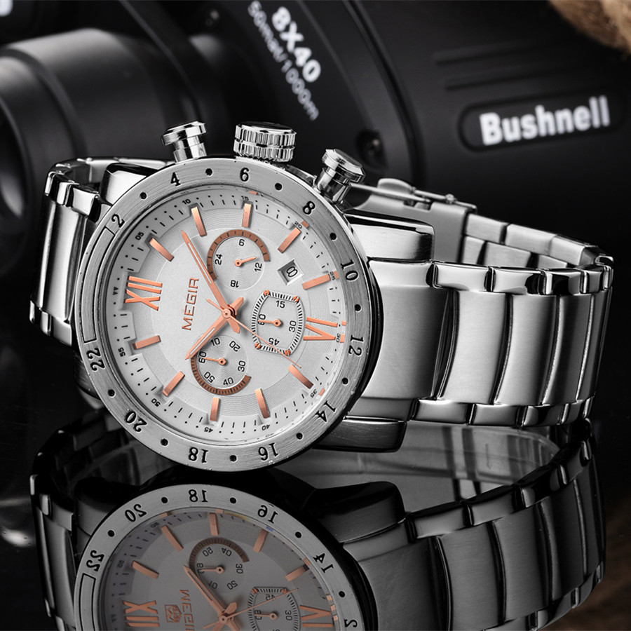 MEGIR Stainless Steel Casual W - огляд і ціна Smartwatch Digital Watches For Men