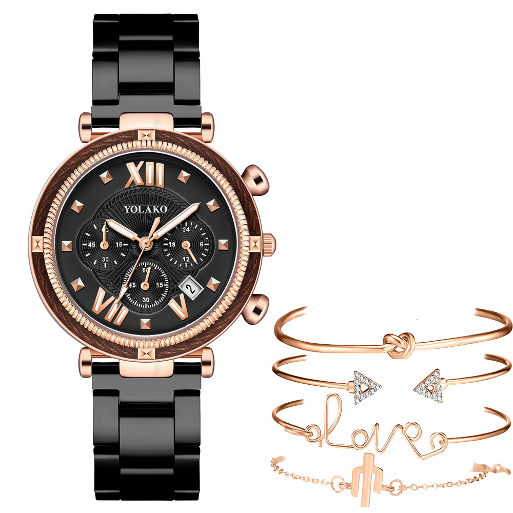 Fashion 5pcs Watch Set Women B - огляд і ціна Minimalist Thin Watch