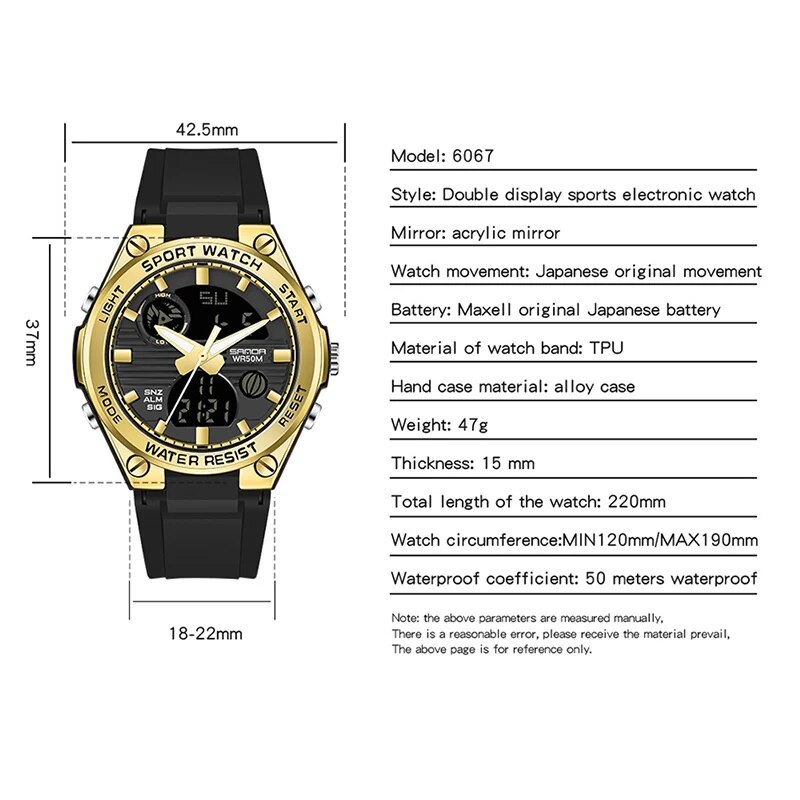 SANDA Brand G Style LED Digita - огляд і ціна Minimalist Thin Watch
