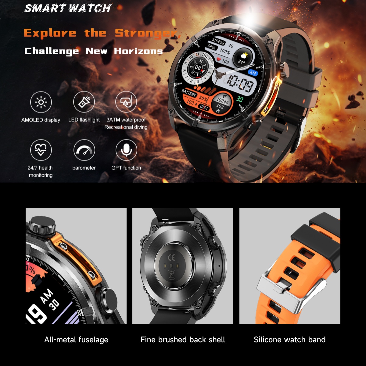 2025 New VWAR Military Smart W - огляд і ціна Smartwatch New Watches 2025