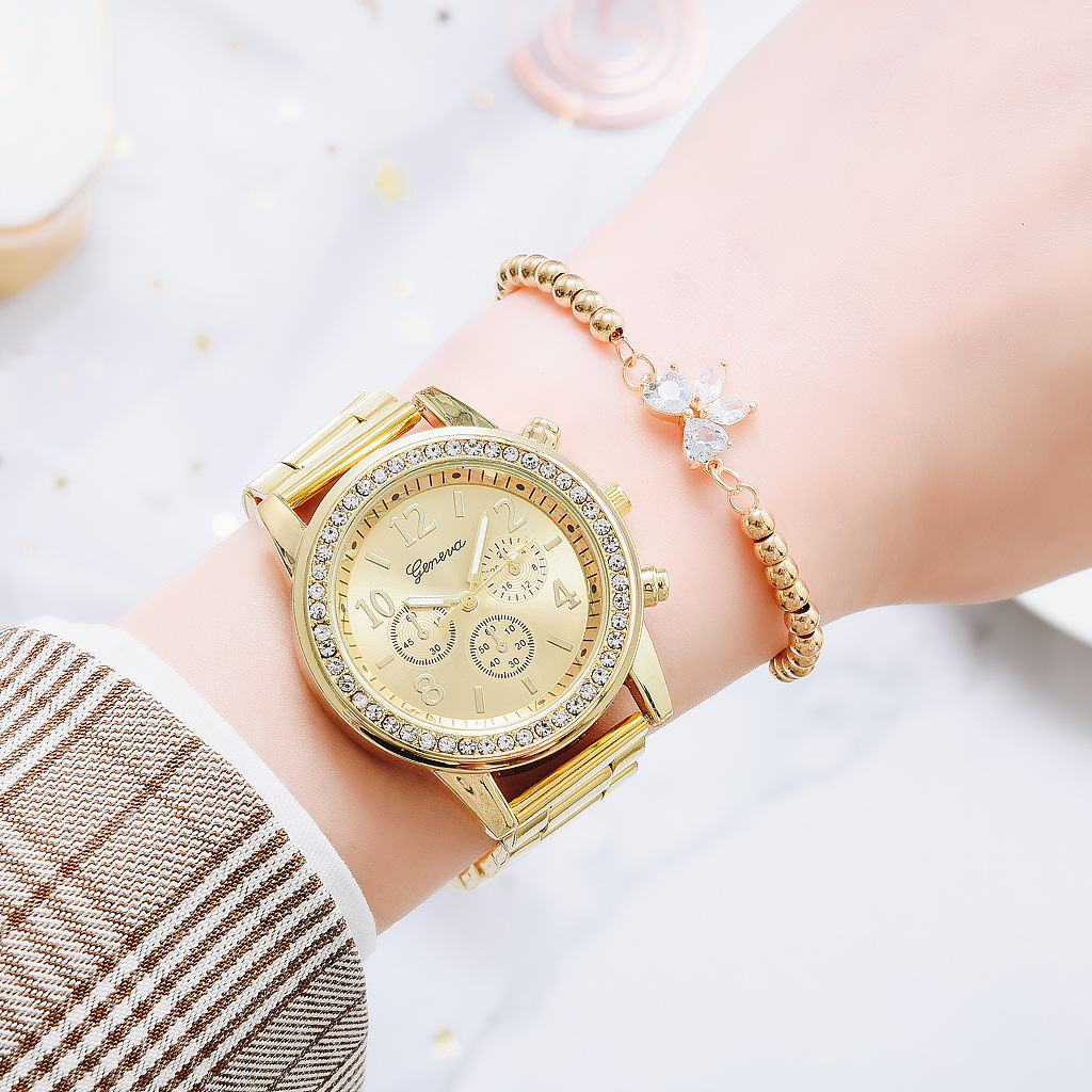 Gold Women Watch Geneva Classi - огляд і ціна Minimalist Thin Watch