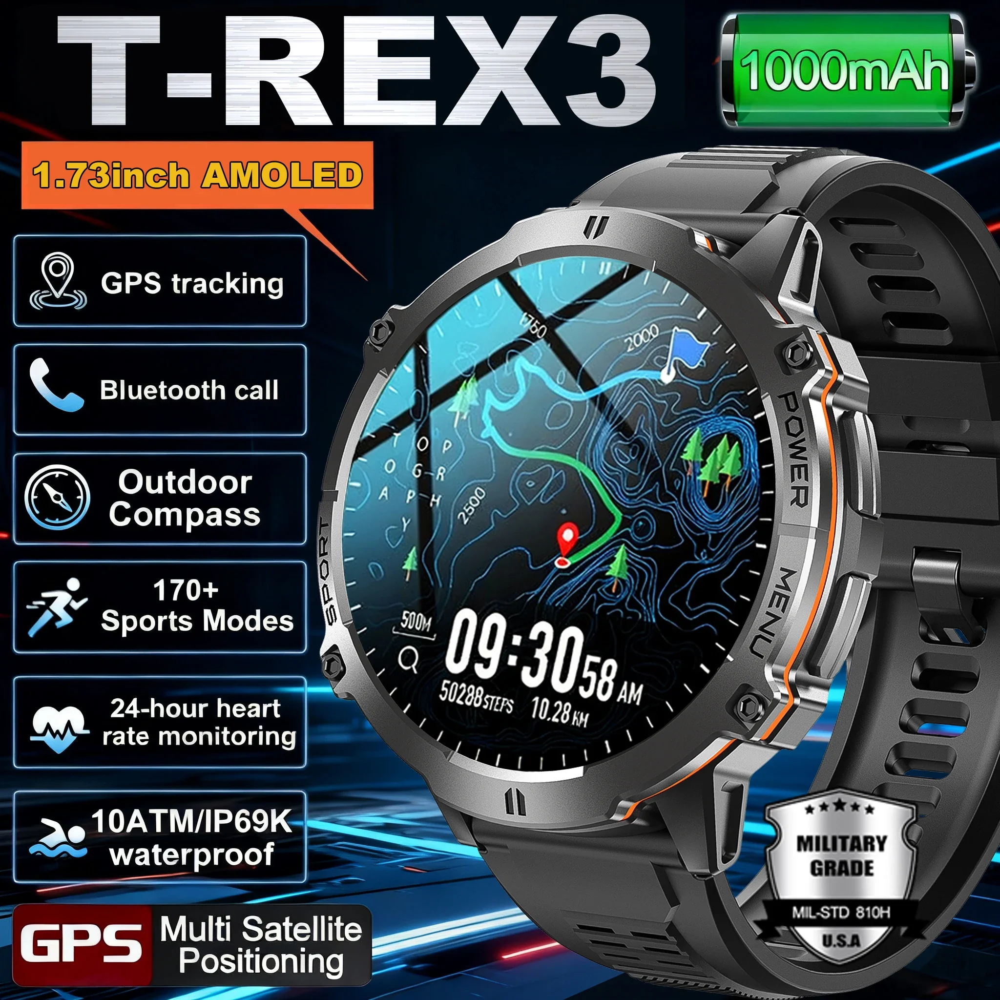 New TANK X3 Military Smart Wat - огляд і ціна Smartwatch New Watches 2025