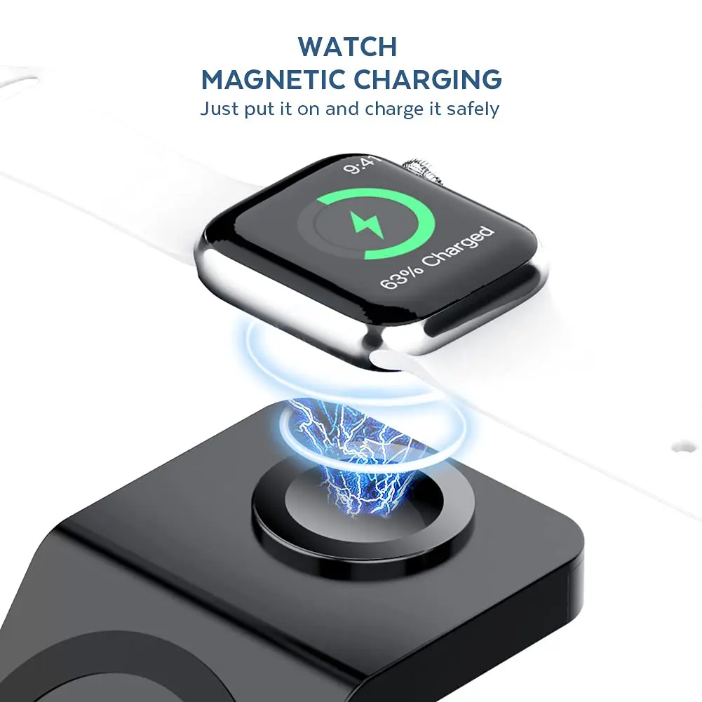 3 In 1 Wireless Charger Stand  - огляд і ціна Smartwatch Phone Watches