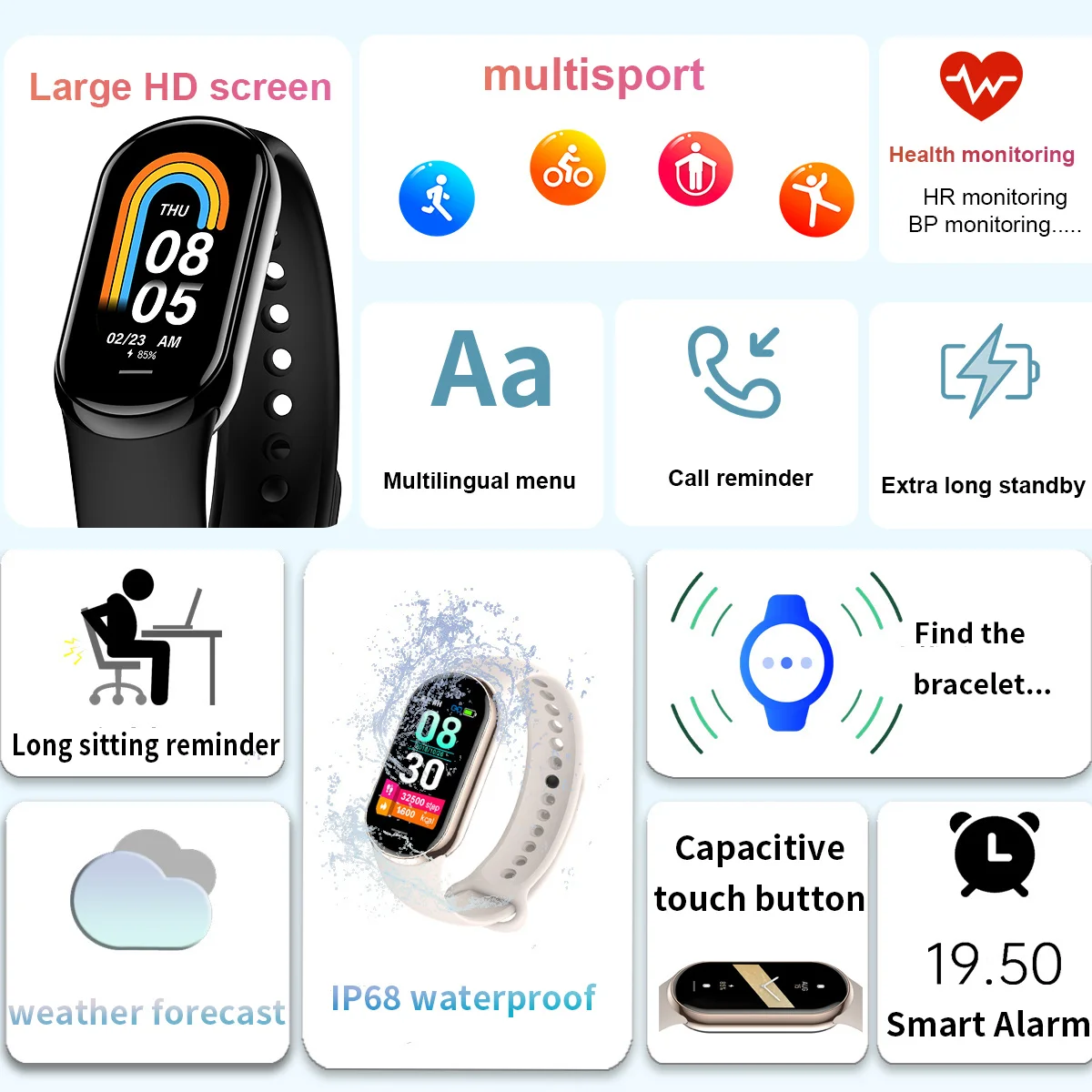 New Original Small M8 Band Sma - огляд і ціна Smartwatch New Watches 2025