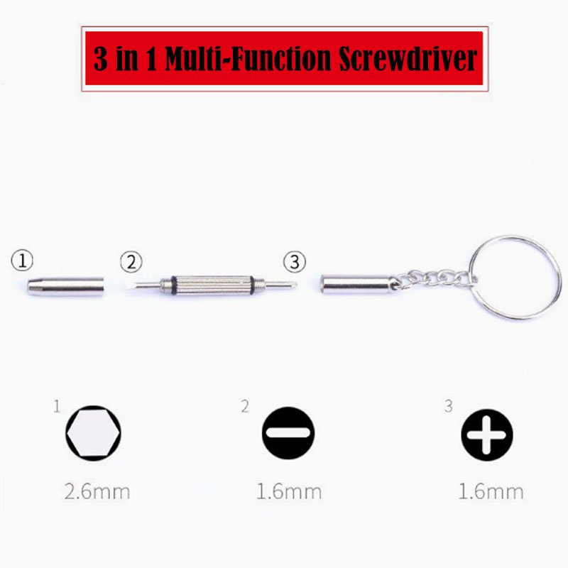 3 In 1 Glasses Screwdriver Eye - огляд і ціна Watch Tool Repair Kit