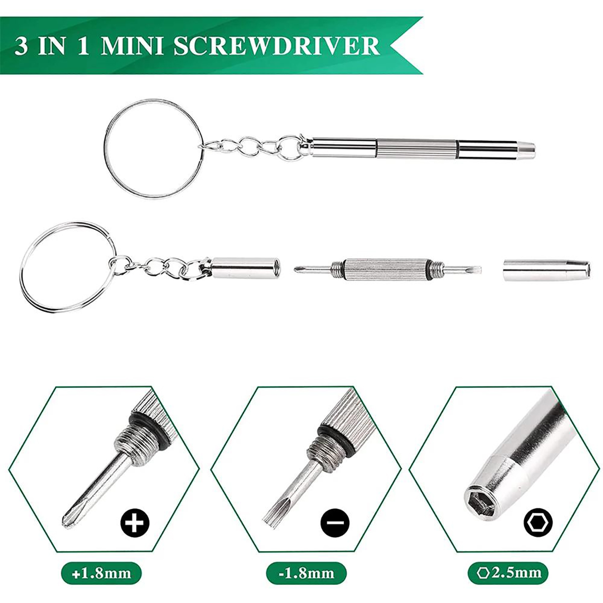1/2/10pcs Mini 3 in1 Screwdriv - огляд і ціна Watch Tool Repair Kit