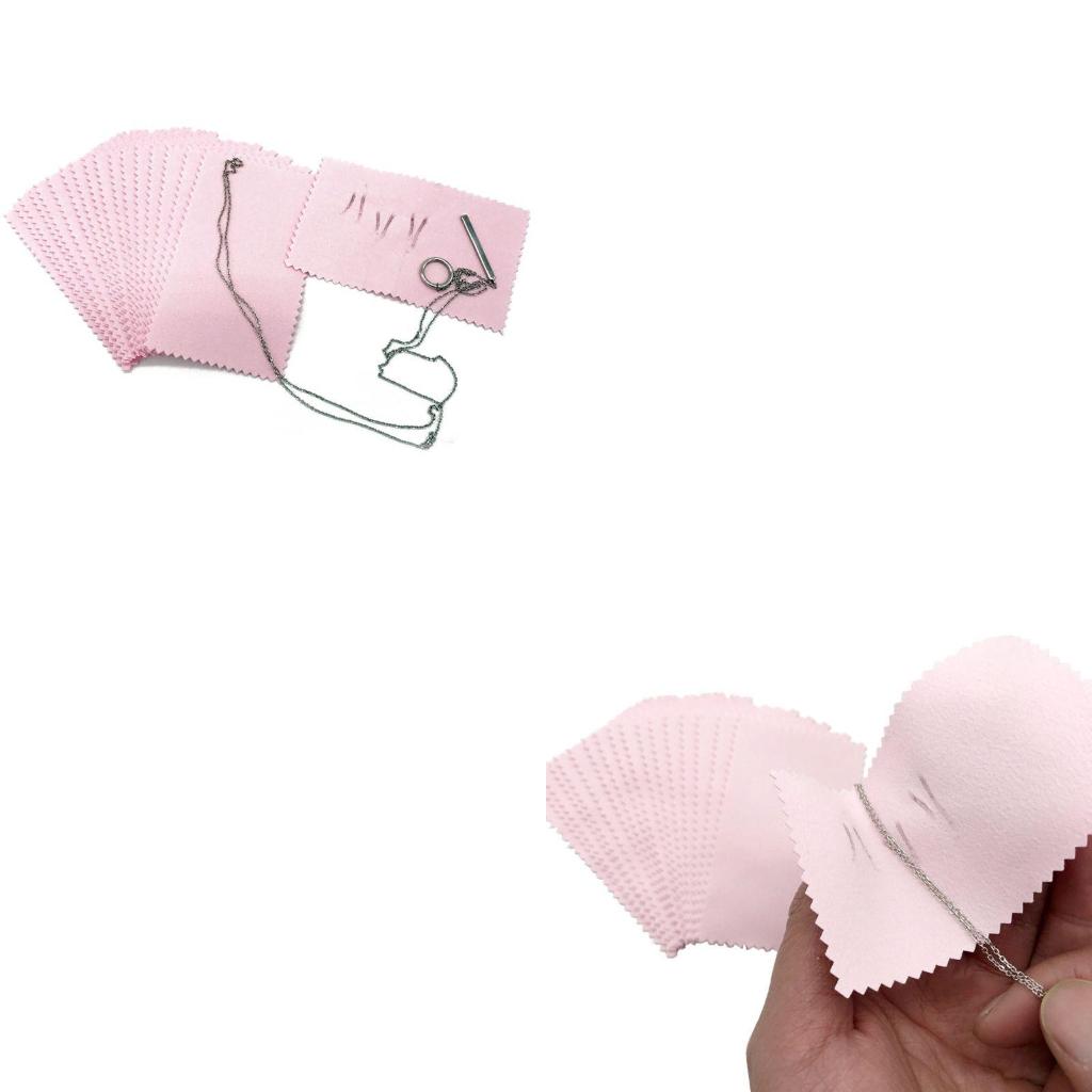 50Pcs Pink Double-sided Silver - огляд і ціна Watch Polishing Cloth