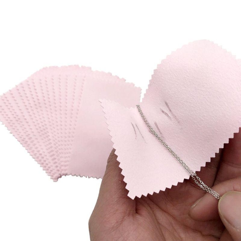50Pcs Pink Double-sided Silver - огляд і ціна Watch Polishing Cloth