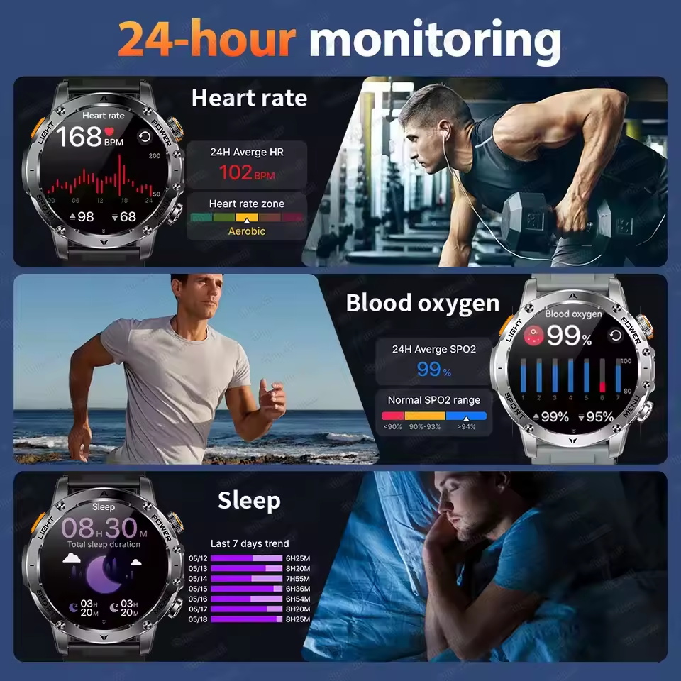 2025New Outdoor Military 1000m - огляд і ціна Smartwatch New Watches 2025
