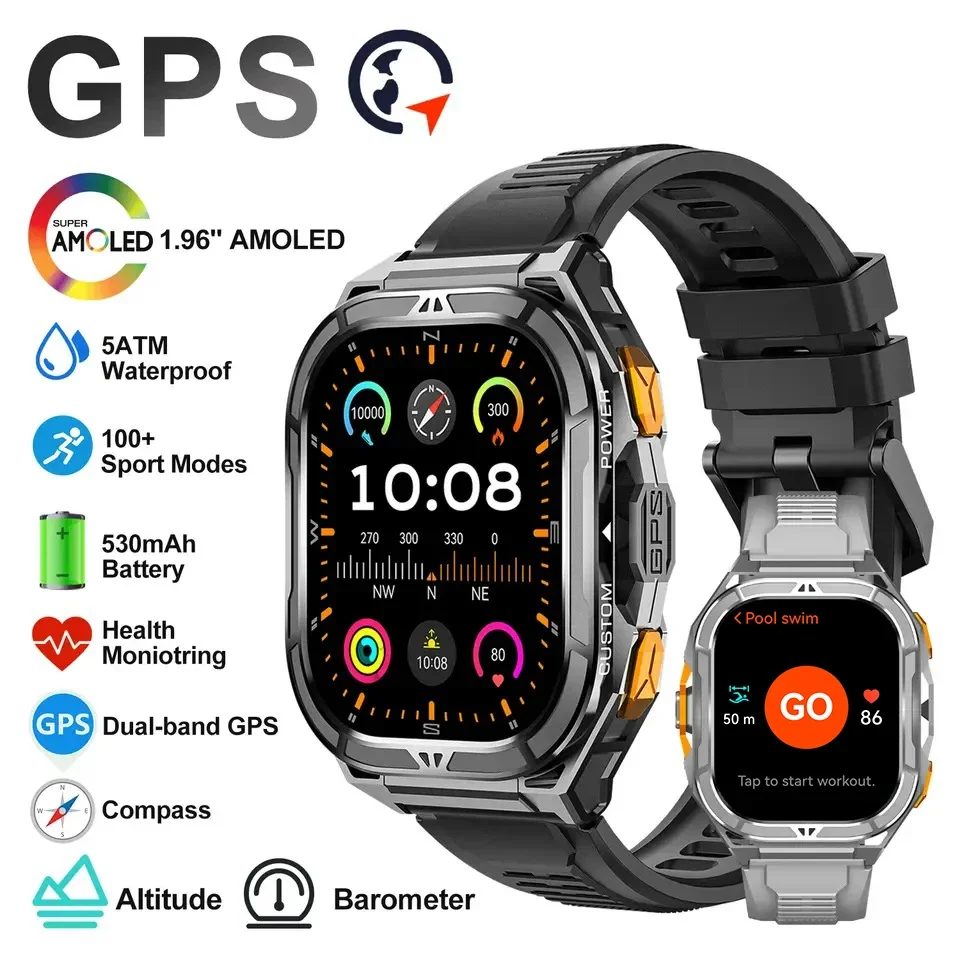 Luxury AMOLED Smartwatch Real  - огляд і ціна Smartwatch Digital Watches For Men