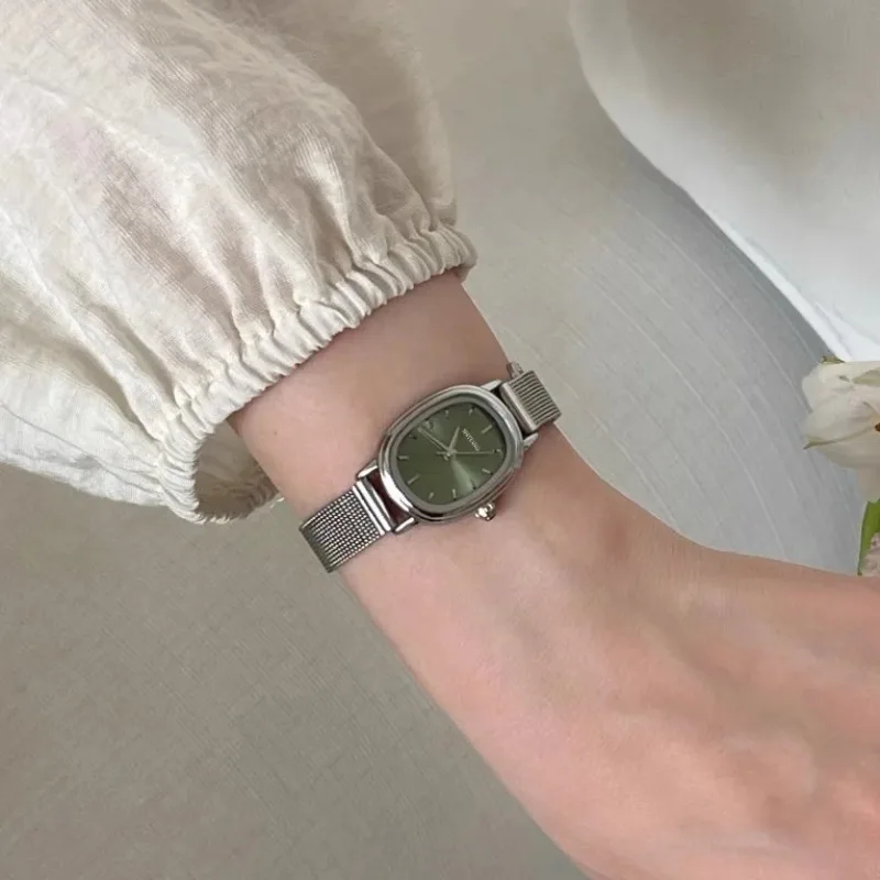 Small Oval Dial Green Watch Si - огляд і ціна Minimalist Thin Watch